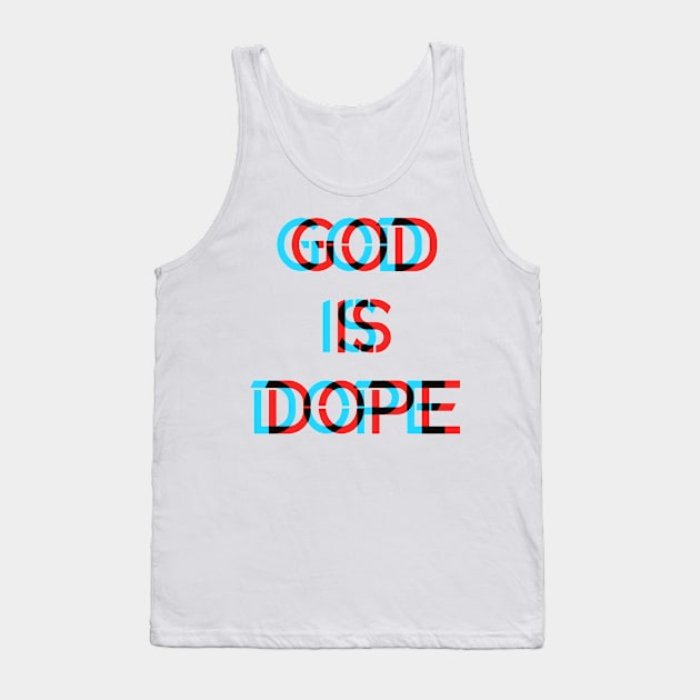 GOD IS DOP , Christian Jesus Faith Believer , optical illusion Tank Top by shirts.for.passions